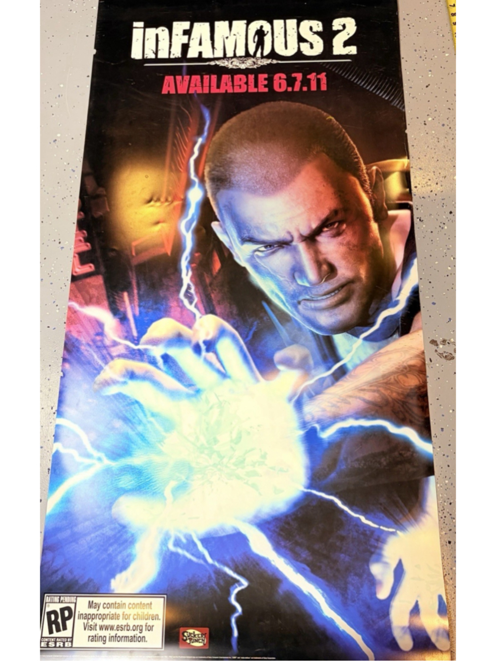 inFAMOUS 2 SOCOM 4 Double Sided Promo Poster 28x58 PS3 Sony Sucker Punch